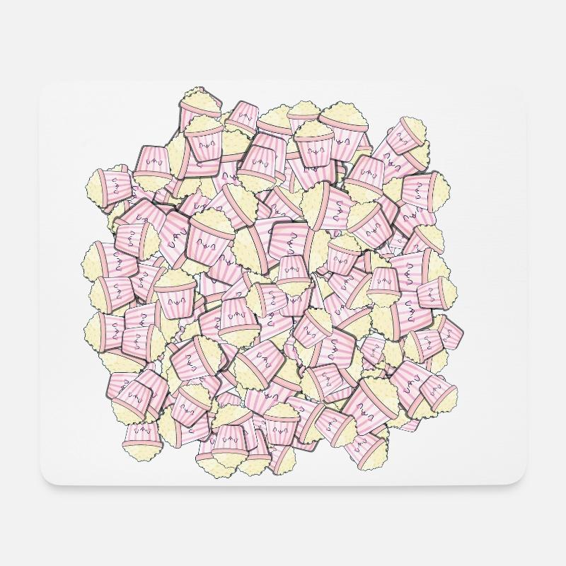 vieles süßes Popcorn - Mousepad (Querformat) - Weiß