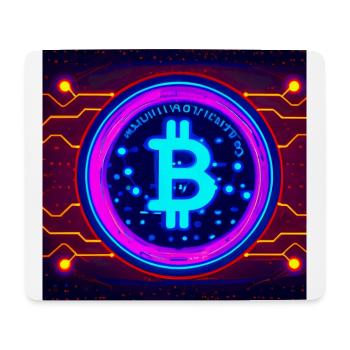 Bitcoin verbunden mit der Matrix - Mousepad (Querformat) - Weiß - Vorne