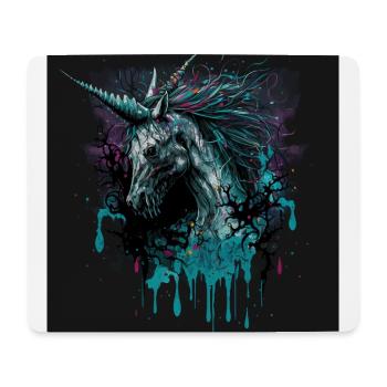 Licorne zombie - Tapis de souris (format paysage) - blanc - Devant