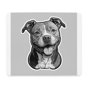 American Staffordshire Terrier - Tapis de souris (format paysage) - blanc - Devant