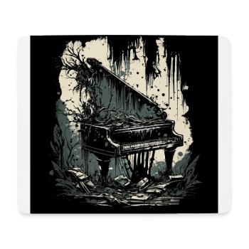 Piano d’horreur - Tapis de souris (format paysage) - blanc - Devant