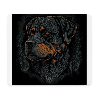 Rottweiler Hund - Mousepad (Querformat) - Weiß - Vorne