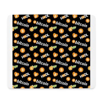 Modèle Bitcoin - Crypto - Crypto-monnaie - BTC - Tapis de souris (format paysage) - blanc - Devant