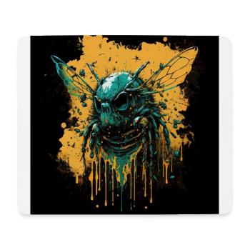 Gruselige Horrorbiene - Mousepad (Querformat) - Weiß - Vorne