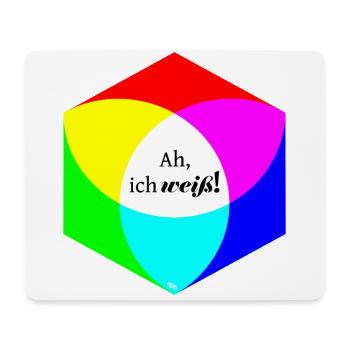 Ah, ich weiß! - Mousepad (Querformat) - Weiß - Vorne