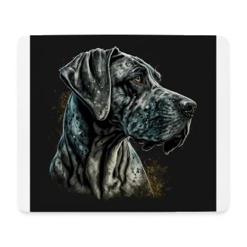 Deutsche Dogge - Mousepad (Querformat) - Weiß - Vorne