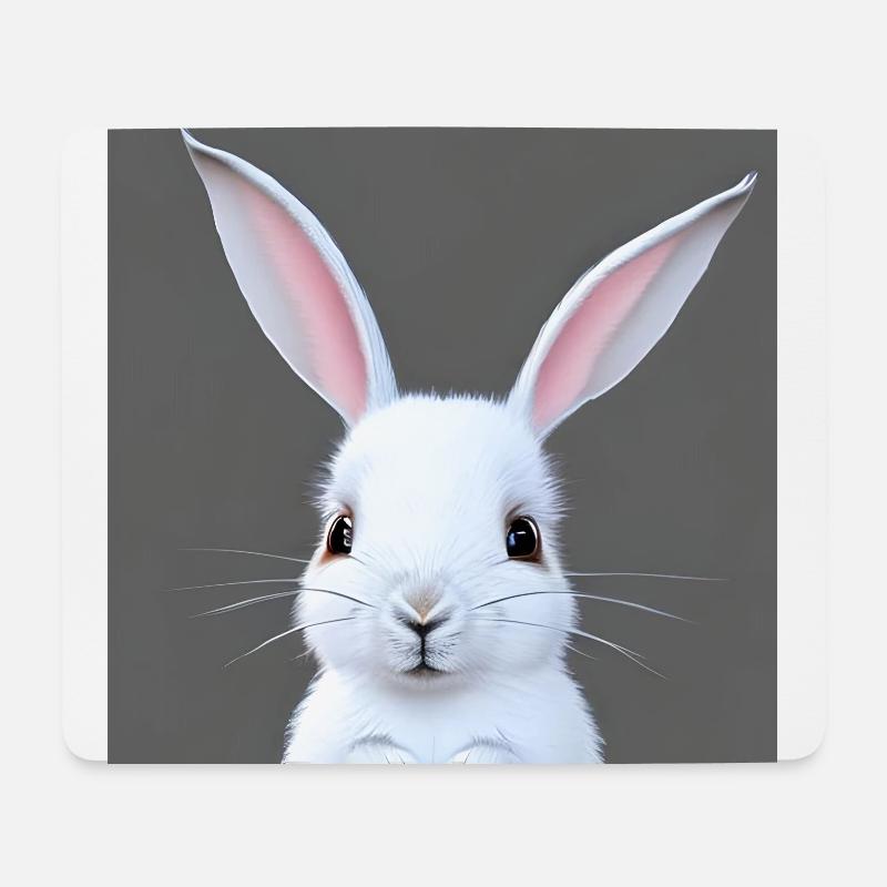 Cute White Easter - Mouse Pad (horizontal) - white