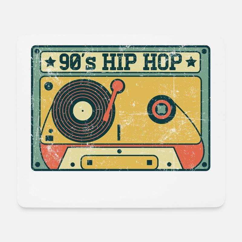 90's Hip Hop Musik Tape - Mousepad (Querformat) - Weiß