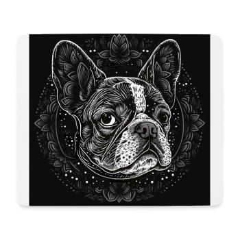Französische Bulldogge - Mousepad (Querformat) - Weiß - Vorne