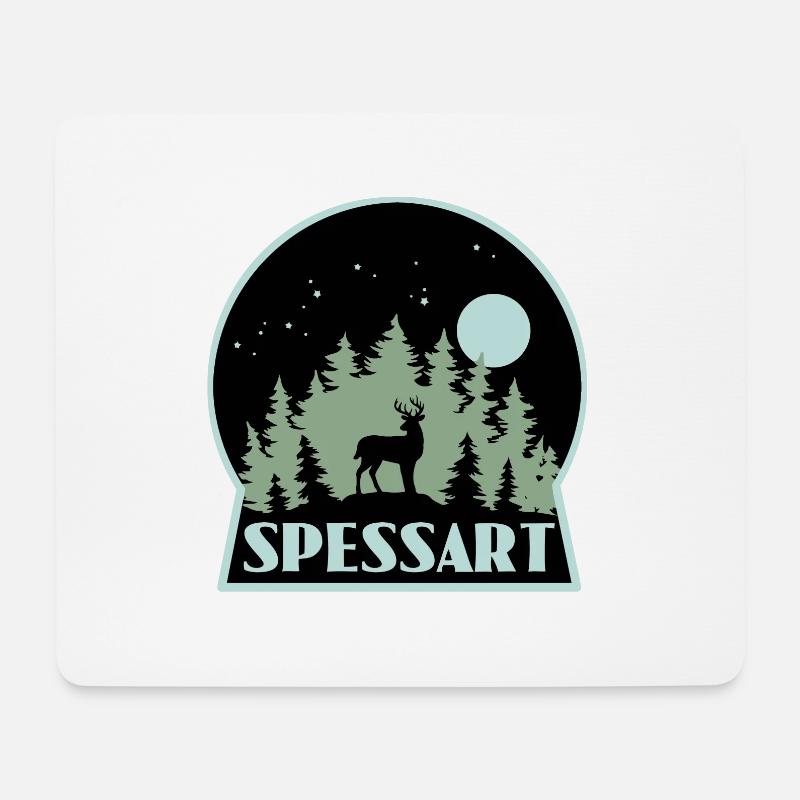 Spessart - Mousepad (Querformat) - Weiß