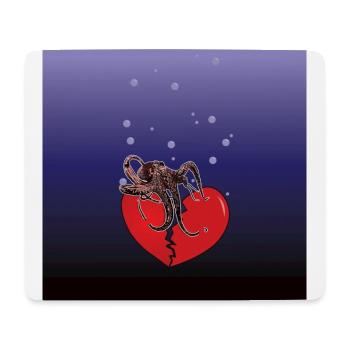 Oktopus hält gebrochenes Herz zusammen Geschenk - Mousepad (Querformat) - Weiß - Vorne