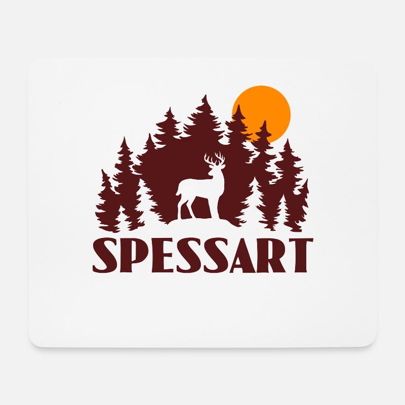 Spessart - Mousepad (Querformat) - Weiß