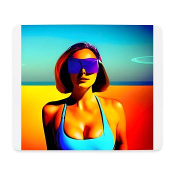 Dernier soleil sur Mars - Tapis de souris (format paysage) - blanc - Devant