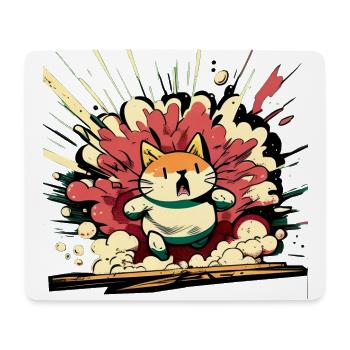 The cat did something wrong again - Mouse Pad (horizontal) - white - Front