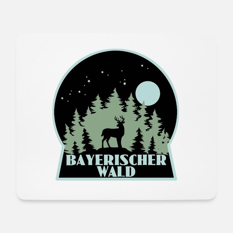 Bayrischer Wald - Mousepad (Querformat) - Weiß