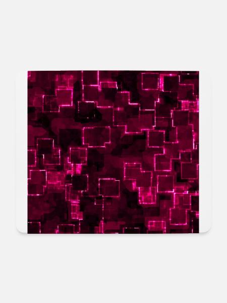 Glühendes Muster (Formen, Pink) - Mousepad (Querformat) - Weiß
