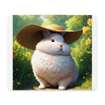 Niedliches Kaninchen Kunstwerk Kaninchen Kunst Kaninchen - Mousepad (Querformat) - Weiß - Vorne