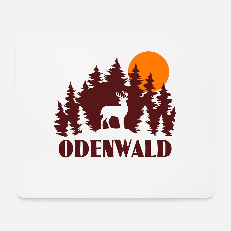 Odenwald - Mousepad (Querformat) - Weiß