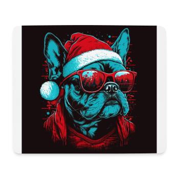 Xmas Santa French - Mouse Pad (horizontal) - white - Front