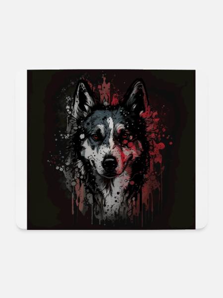 Husky Dog - Mousepad (Querformat) - Weiß