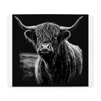 Bovins écossais des Highlands - Tapis de souris (format paysage) - blanc - Devant