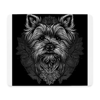 Yorkshire Terrier - Tapis de souris (format paysage) - blanc - Devant