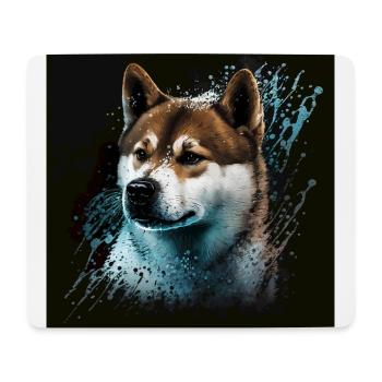 Akita Inu Dog - Mouse Pad (horizontal) - white - Front
