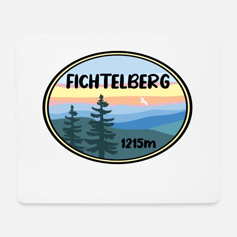 Fichtelberg - Mousepad (Querformat) - Weiß