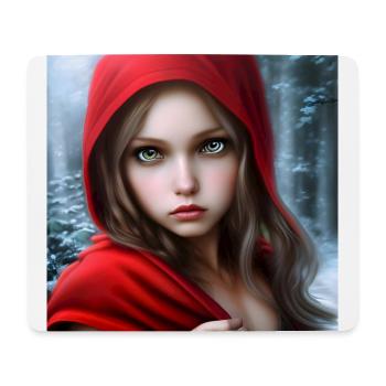 Rotkäppchen im Winterwald - Märchen - Mousepad (Querformat) - Weiß - Vorne