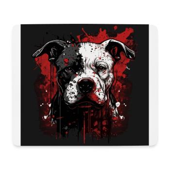 American Staffordshire Terrier Welpe - Mousepad (Querformat) - Weiß - Vorne