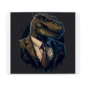 T-Rex Gangsterboss - Mousepad (Querformat) - Weiß - Vorne