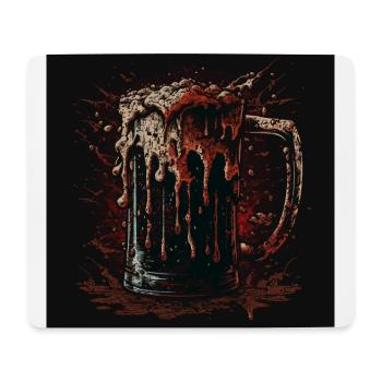 bierkrug - Mousepad (Querformat) - Weiß - Vorne