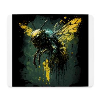 Gruselige Zombie Horrorbiene - Mousepad (Querformat) - Weiß - Vorne