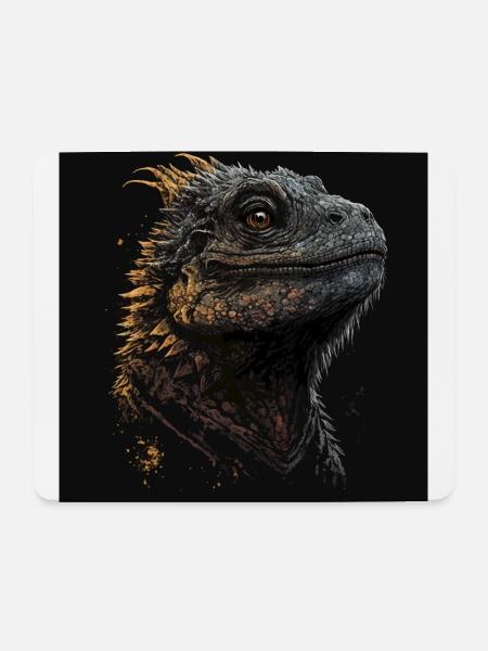 Bearded dragon - Mouse Pad (horizontal) - white