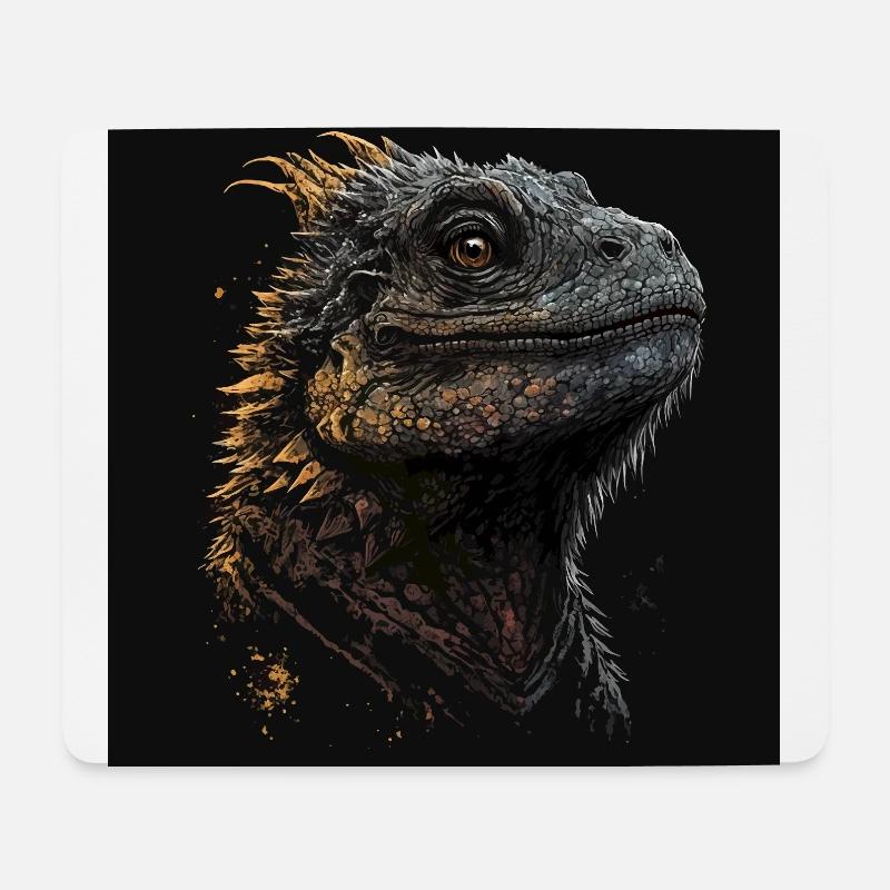 Bearded dragon - Mouse Pad (horizontal) - white