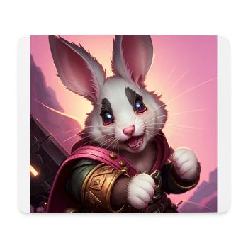 Fantasy Rodent Warrior Artwork for Kids Fancy Rat - Mouse Pad (horizontal) - white - Front