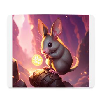 Fantasy Rodent Warrior Artwork pour Kids Fancy Rat - Tapis de souris (format paysage) - blanc - Devant