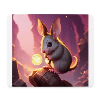 Fantasy Rodent Warrior Artwork pour Kids Fancy Rat - Tapis de souris (format paysage) - blanc - Devant