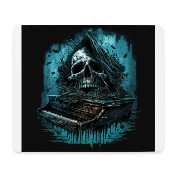 Piano d’horreur - Tapis de souris (format paysage) - blanc - Devant