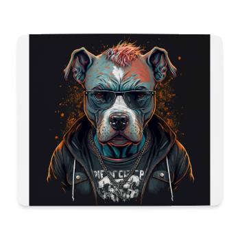American Staffordshire Terrier Rocker - Mousepad (Querformat) - Weiß - Vorne
