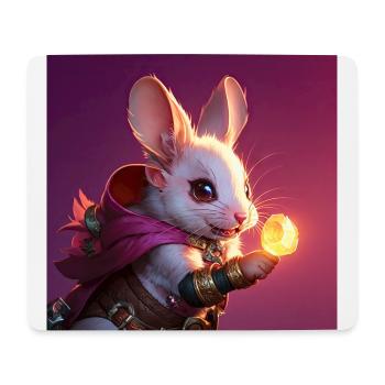 Fantasy Rodent Warrior Artwork pour Kids Fancy Rat - Tapis de souris (format paysage) - blanc - Devant