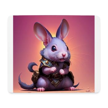Fantasy Rodent Warrior Artwork pour Kids Fancy Rat - Tapis de souris (format paysage) - blanc - Devant