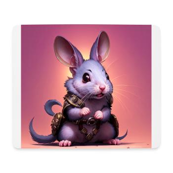 Fantasy Rodent Warrior Artwork pour Kids Fancy Rat - Tapis de souris (format paysage) - blanc - Devant