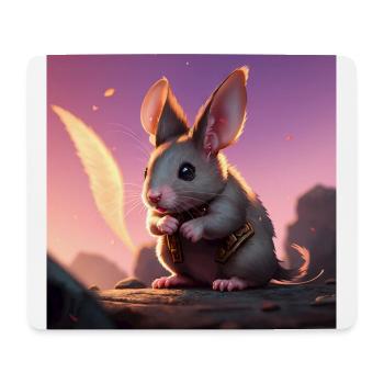 Fantasy Rodent Warrior Artwork pour Kids Fancy Rat - Tapis de souris (format paysage) - blanc - Devant