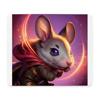 Fantasy Rodent Warrior Artwork pour Kids Fancy Rat - Tapis de souris (format paysage) - blanc - Devant