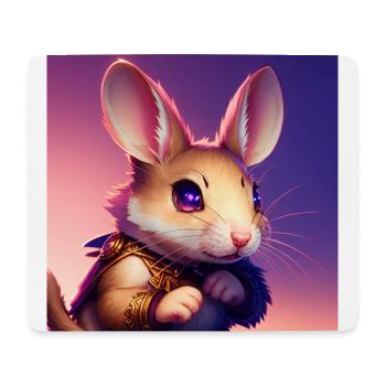 Fantasy Rodent Warrior Artwork for Kids Fancy Rat - Mouse Pad (horizontal) - white - Front