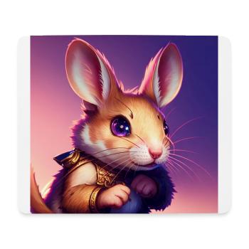 Impressionistisch Lustige Katze Schreiende Impressionismus - Mousepad (Querformat) - Weiß - Vorne