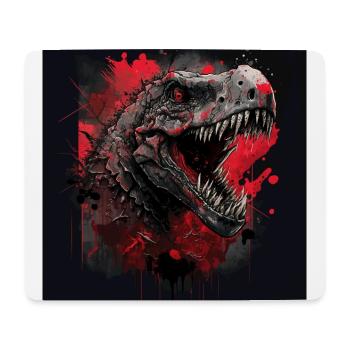 T-Rex a l’air diabolique - Tapis de souris (format paysage) - blanc - Devant