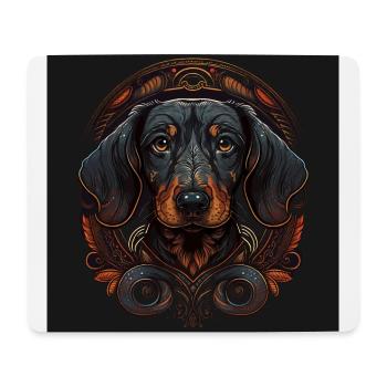 Dachshund Art - Mouse Pad (horizontal) - white - Front