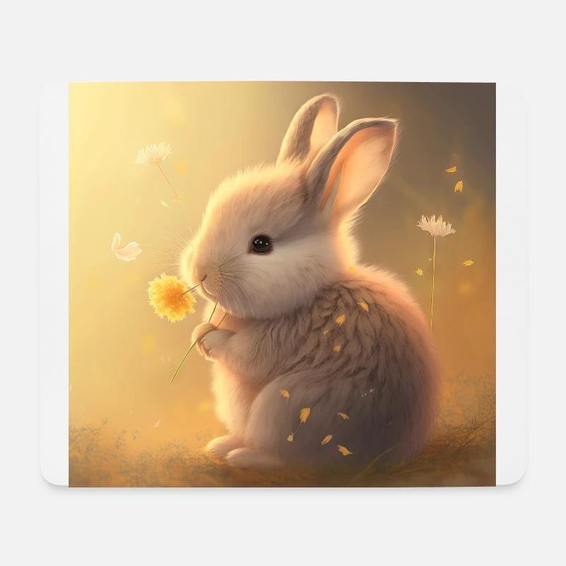 bunny - Mousepad (Querformat) - Weiß